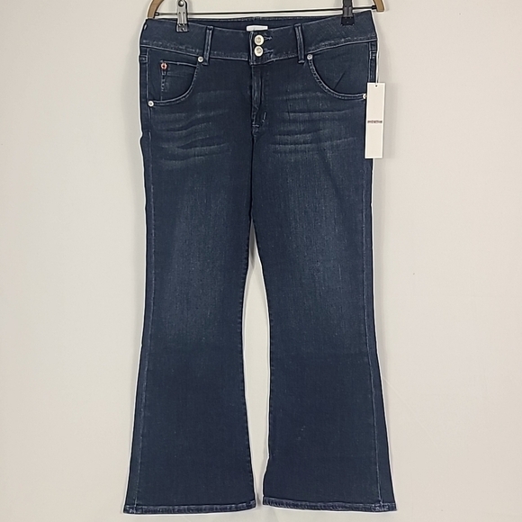 NEW Hudson Jeans Collin Mid Rise Bootcut Crop Dark Wash Sz 30 NWT $195 - Picture 1 of 6